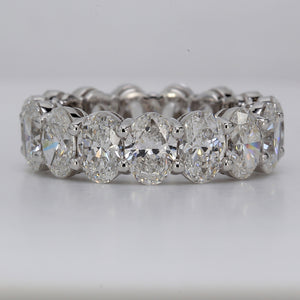 7.71 CTW Oval Platinum Eternity Wedding Band