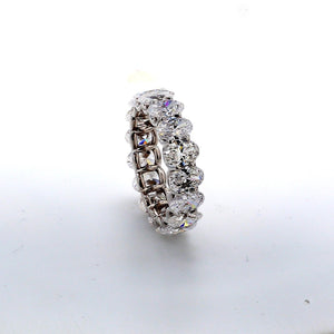 6.89 CTW Oval Platinum Eternity Wedding Band