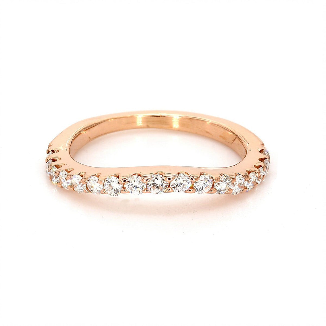 0.33 CTW Round 14 K Rose Gold Diamond Wedding Band