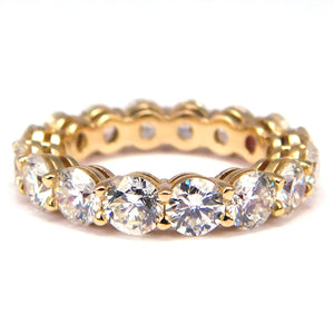 4.11 CTW Round 14 K Yellow Gold Eternity Wedding Band