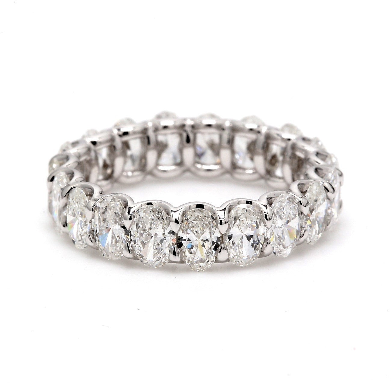 3.87 CTW Oval Platinum Eternity Wedding Band