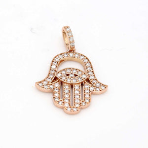 0.60 CTW Round 14 K Rose Gold Pendant