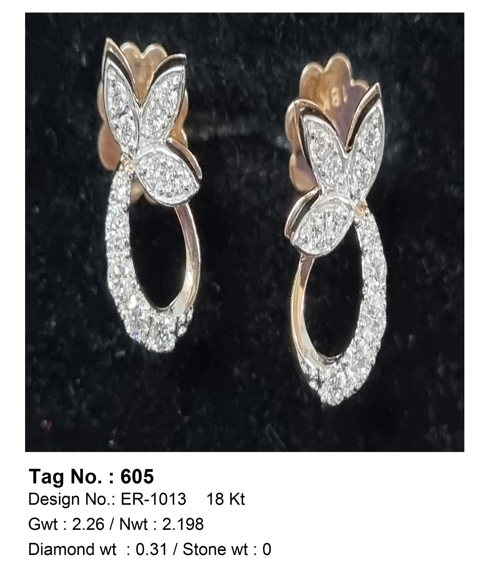 0.31 CTW 18 K Rose Gold (Other) Earrings