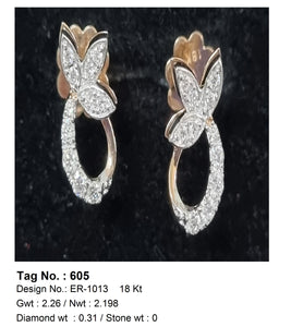 0.31 CTW 18 K Rose Gold (Other) Earrings