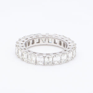 4.51 CTW Emerald Platinum Eternity Wedding Band