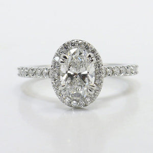 0.78 CTW Round 14 K White Gold Halo Engagement Ring