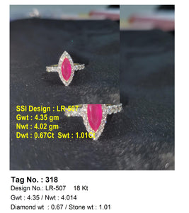 0.67 CTW 18 K Yellow Gold Women S Fashion Ring