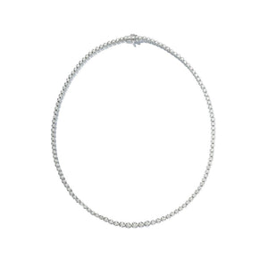 4.95 CTW Round 14 K White Gold Tennis Necklace