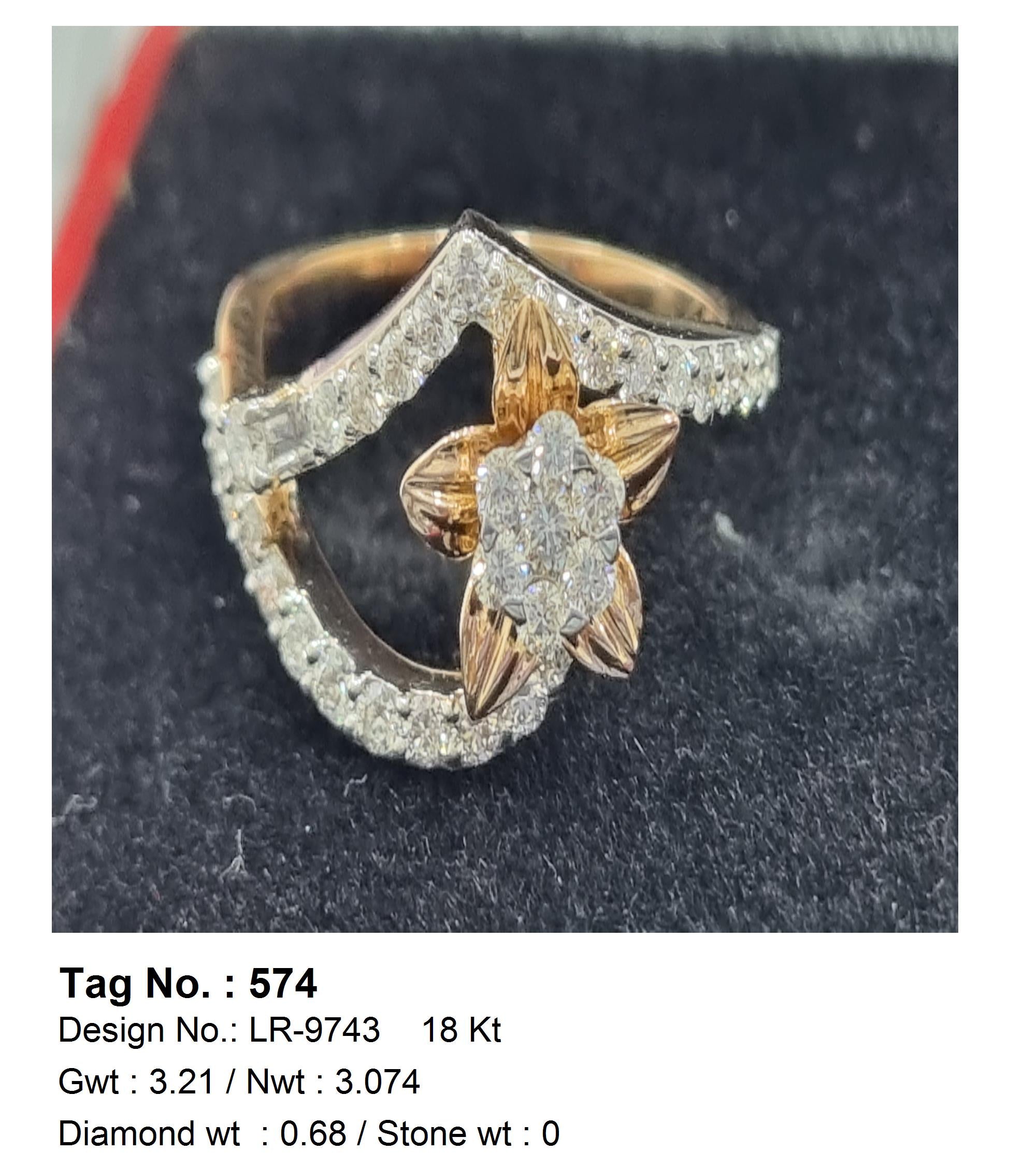 0.68 CTW 18 K Rose Gold (Other) Engagement Ring