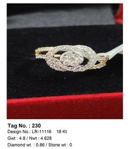 0.86 CTW 18 K Yellow Gold Women S Fashion Ring