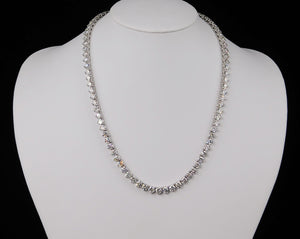 23.03 CTW Round 18 K White Gold Tennis Necklace