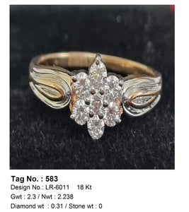 0.31 CTW 18 K Yellow Gold (Other) Engagement Ring