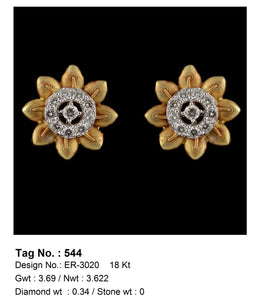 0.34 CTW 18 K Yellow Gold (Other) Earrings