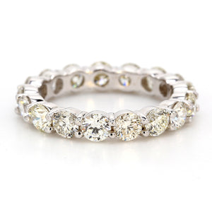 3.04 CTW Round 14 K White Gold Eternity Wedding Band