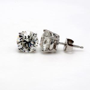1.55 CTW Round 14 K White Gold Earring Studs