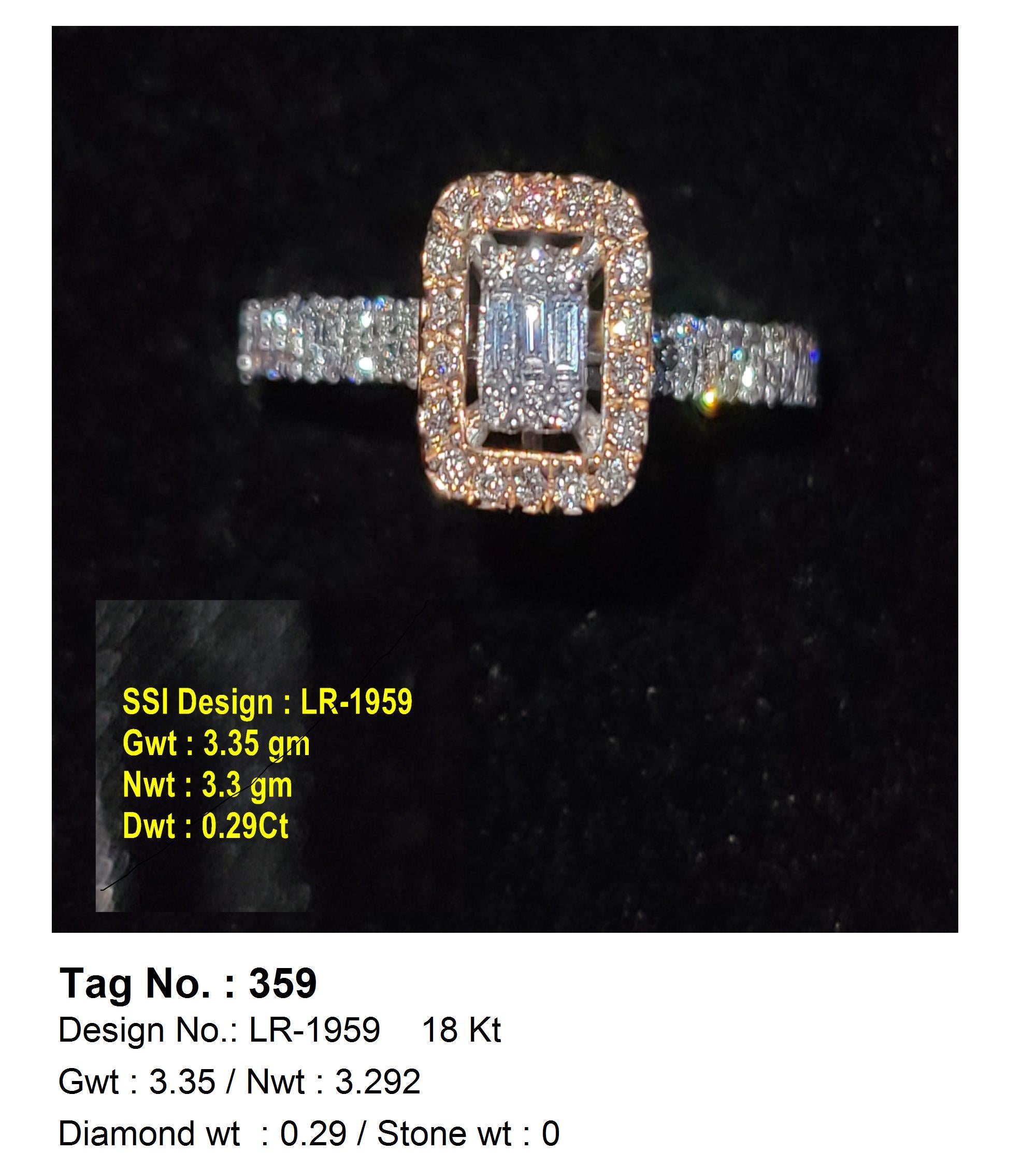 0.29 CTW 18 K Yellow Gold Women S Fashion Ring