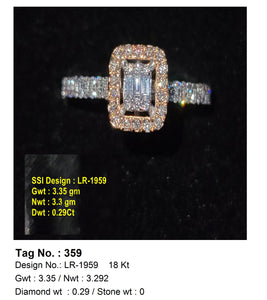 0.29 CTW 18 K Yellow Gold Women S Fashion Ring