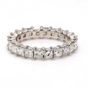 2.99 CTW Princess 14 K White Gold Eternity Wedding Band