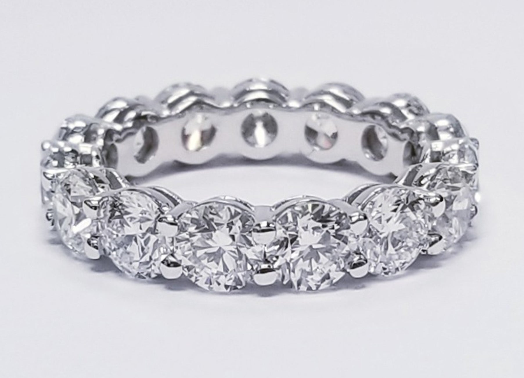 4.57 CTW Round Platinum Eternity Wedding Band