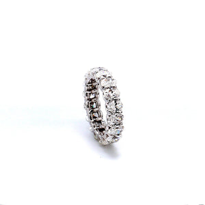 4.41 CTW Oval 14 K White Gold Eternity Wedding Band